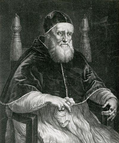 Paus Julius II (1443-1513) door Raffaello Sanzio Raphael